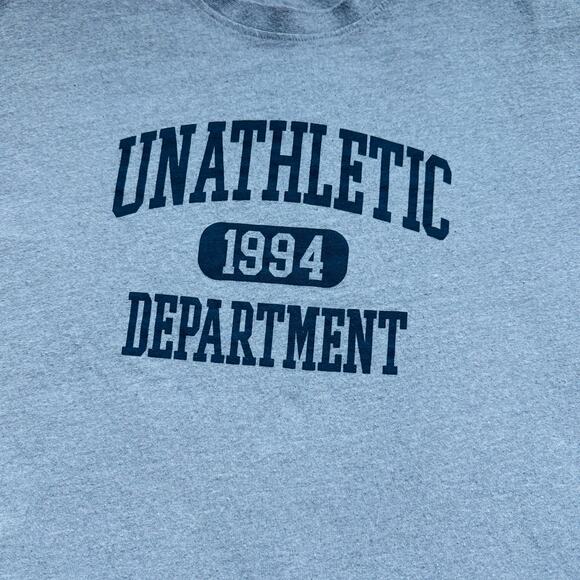Unathletic Department Gray Unisex Tee Shirt Size XL - Picture 2 of 4